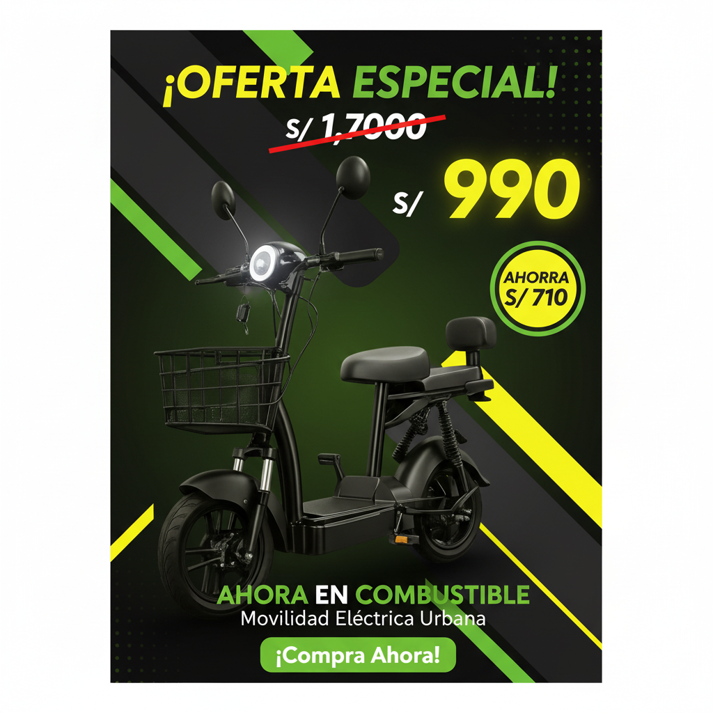Bicimoto Pro X3 - Motocicleta Eléctrica Urbana